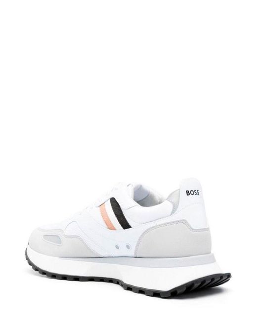 Boss White Running-Style Trainers for men