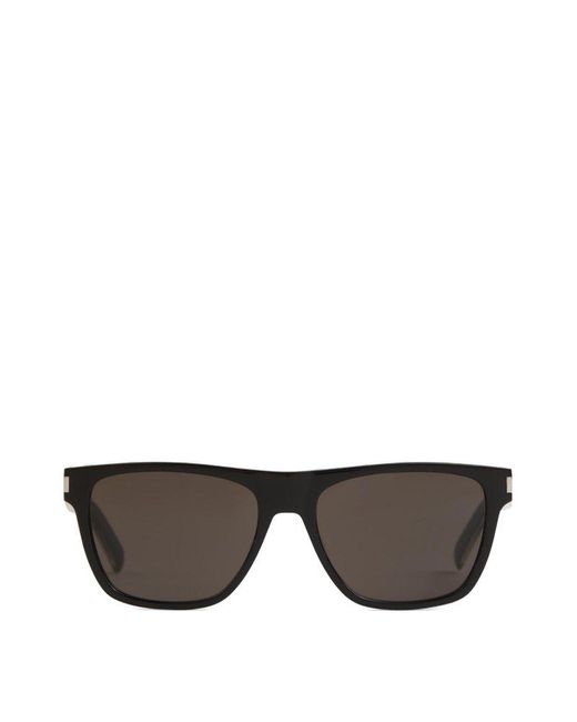 Saint Laurent Square Frame Sunglasses in Gray for Men