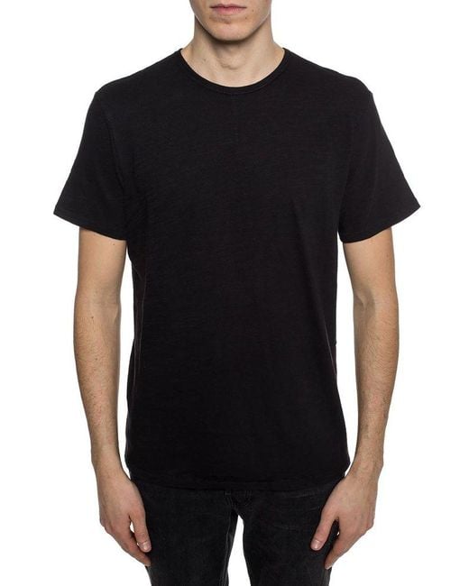 Rag & Bone Black Crewneck Short-Sleeved T-Shirt for men