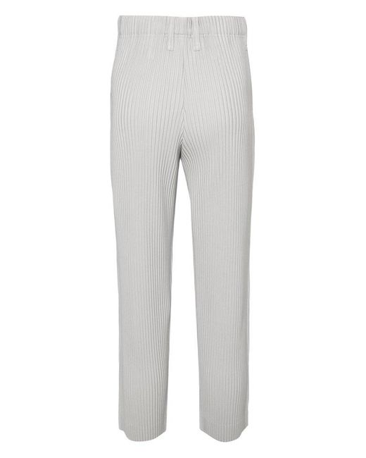 Homme Plissé Issey Miyake Gray Tapered Plissé Trousers for men