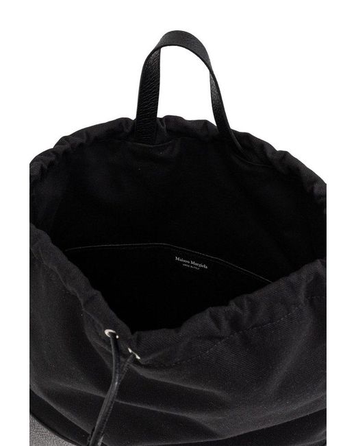 Maison Margiela Black Medium 5Ac Drawstring Backpack