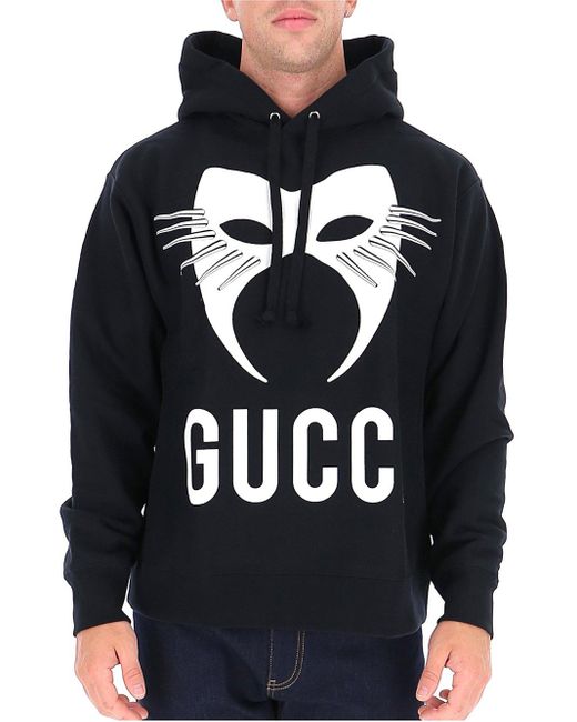 Gucci Black Mask Over The Head Hoodie for men
