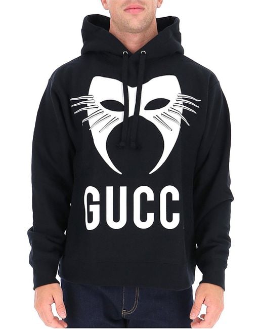 Gucci Mask Over The Head Hoodie in Black for Men | Lyst