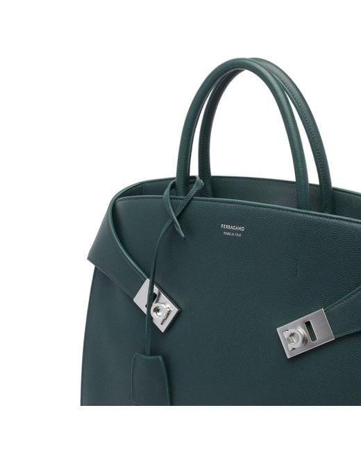 Ferragamo Black Hug Logo Printed Tote Bag for men