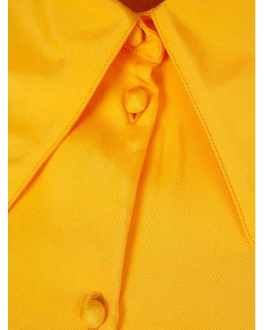 Jil Sander Yellow Lace Paneled Shirt