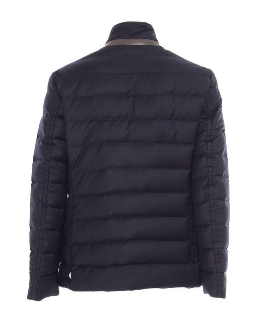 Moorer Blue Zayn Straight Hem Puffer Jacket for men