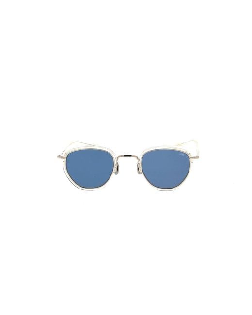 Eyevan 7285 Blue Round Frame Sunglasses