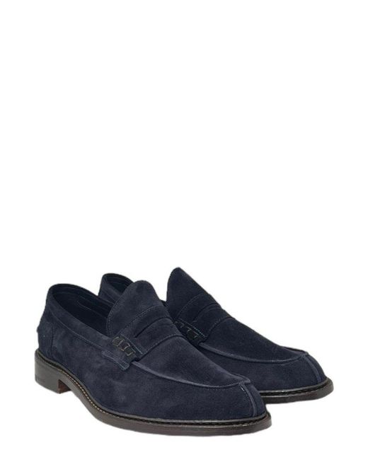 Tricker's Blue Slip-on Loafers for men