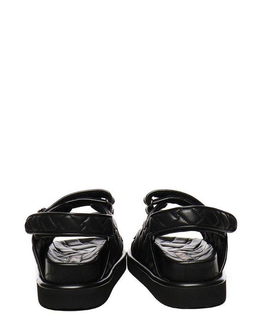 Kurt Geiger Black Quilted Platform Sandals