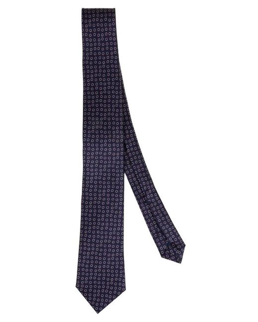 Errico Formicola Blue Circle Pattern Tie for men