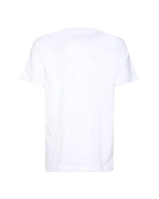 Marni White Gingham Logo-printed Crewneck T-shirt for men