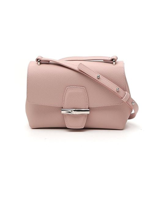 Longchamp Pink Roseau Small Crossbody Bag