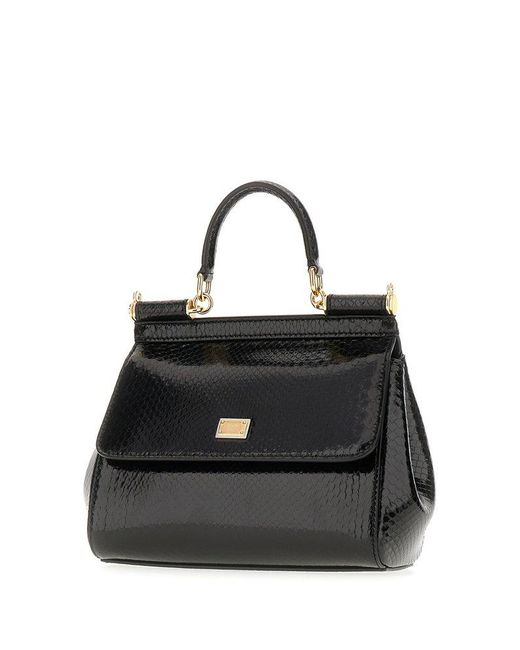 Dolce & Gabbana Black Medium Sicily Handbag