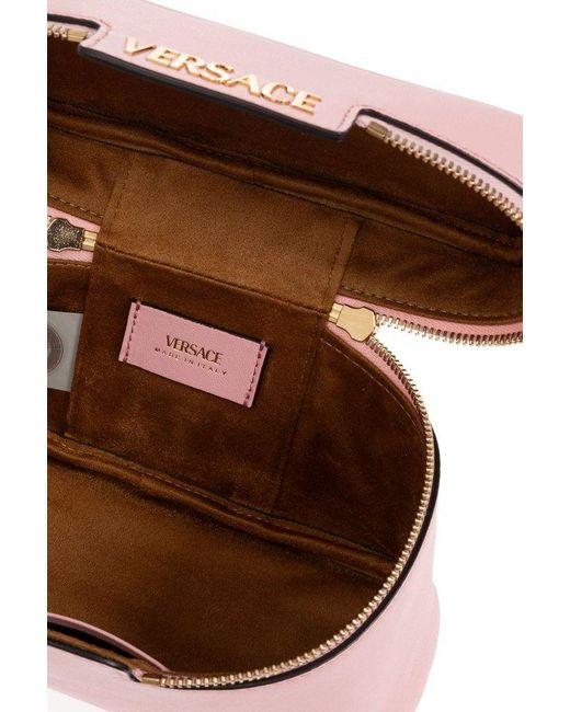 Versace Pink Tag Zipped Vanity Bag