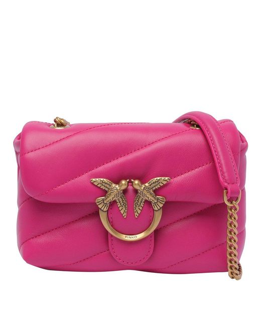Pinko Pink Baby Love Bag Puff Maxi Quilt Crossbody Bags