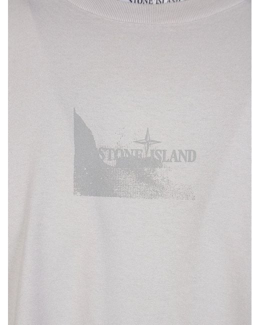 Stone Island Gray Ts Shaded Logo for men