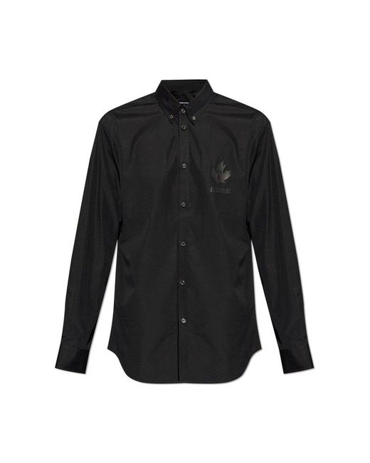 DSquared² Black Shirt With Logo, for men