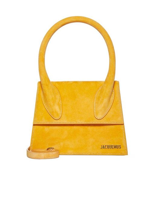 Jacquemus Leather Le Grand Chiquito Tote Bag in Orange - Lyst