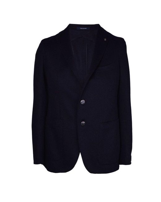 Tagliatore Blue Single-breasted Buttoned Jacket for men