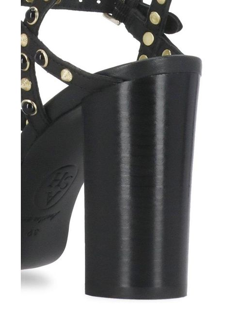 Ash Black Stud-embellished Sandals