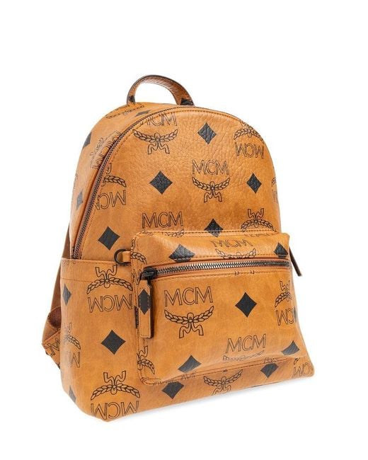 MCM Natural Backpack With Logo, for men