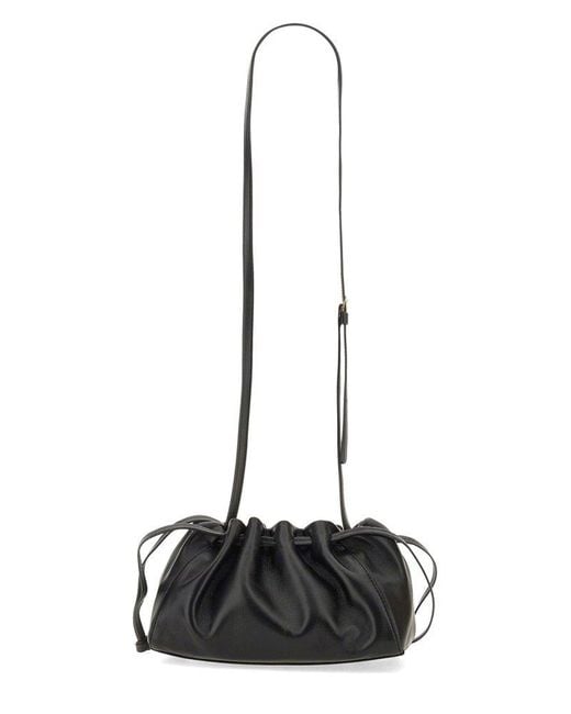 Mansur Gavriel Black Bloom Drawstring Mini Crossbody Bag