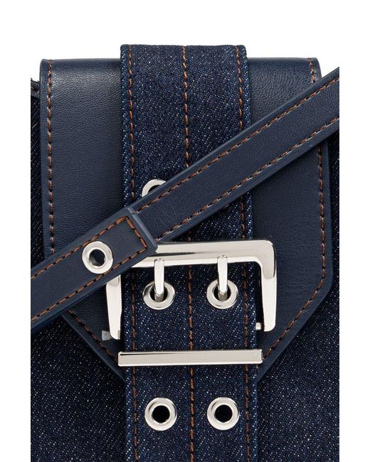 Ganni Blue Denim Shoulder Bag