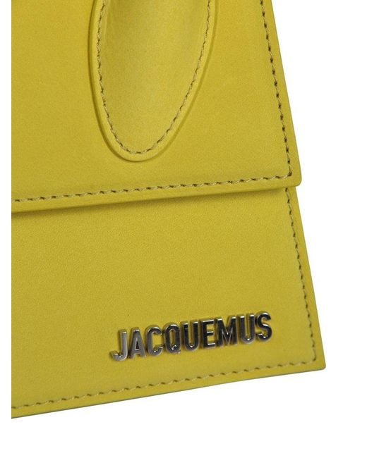 Jacquemus Yellow Le Chiquito Moyen Leather Tote Bag