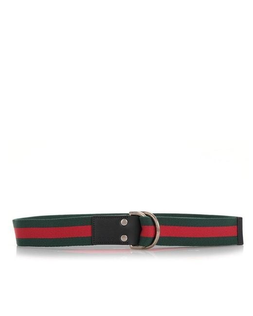 Gucci Black D-ring Web Belt for men