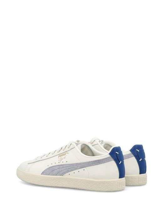 PUMA White Clyde Base Lace-up Sneakers