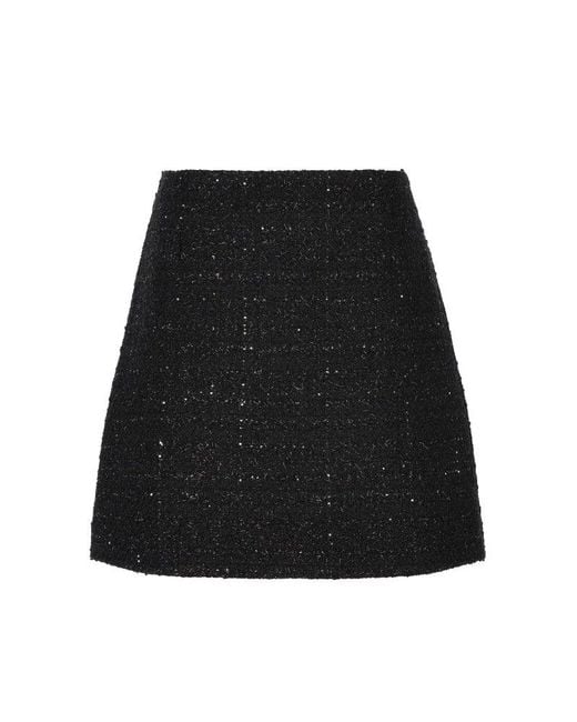 Valentino Black Tweed Miniskirt