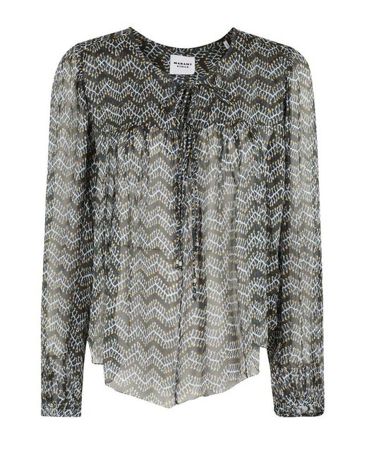 Isabel Marant Gray Advika Blouse