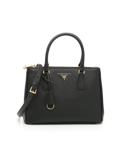 Prada Leather Saffiano Lux Galleria Small Bag in Black - Save 49% - Lyst