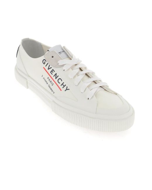 givenchy chain tennis light low sneakers in canvas