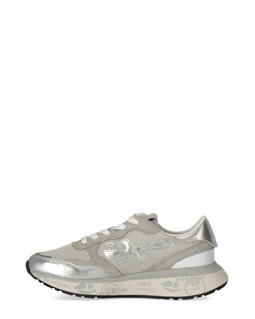 Premiata White Lauryn Lace-Up Sneakers