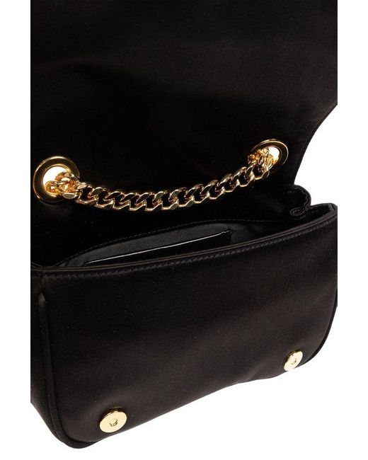 Moschino Black Satin Shoulder Bag,