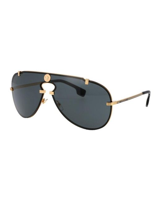 Versace Blue Pilot Frame Sunglasses for men