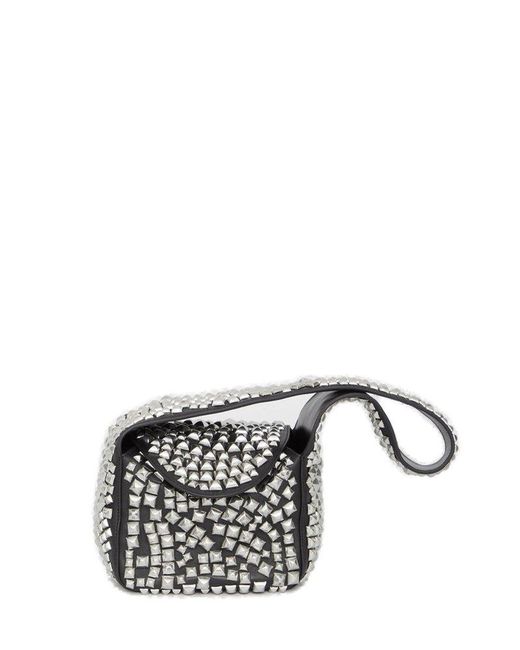 Alexander Wang Metallic Spike Embellished Small Hobo Bag