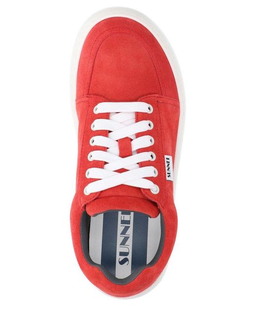 Sunnei Red Dreamy Low-top Sneakers for men
