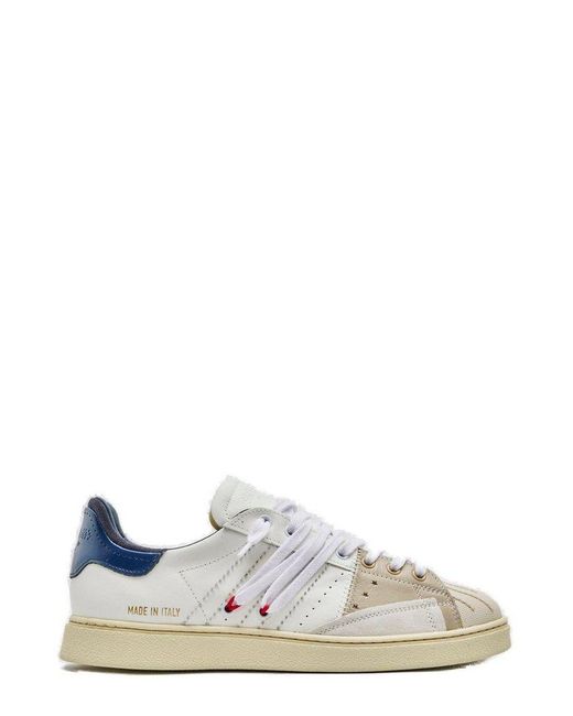 HIDNANDER White Stripeless Ultimate Low-Top Sneakers for men