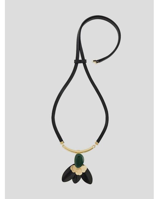 Marni Black Charm Embellished Necklace