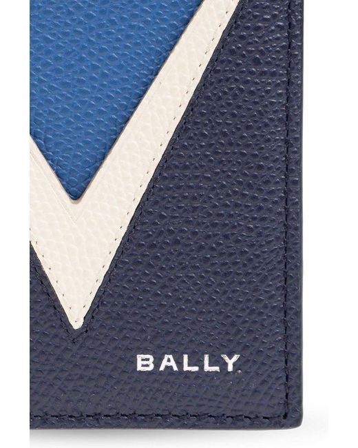 Bally Blue Card Case With Logo, for men