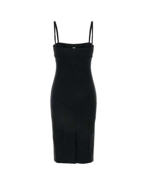 オールインワン・サロペット Blumarine Knee-Length Black Bow Dress With Bijou Brooch Blumarine Knee-length Black Bow Dress With Bijou Brooch