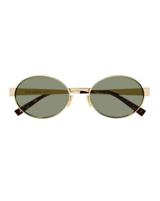 Saint Laurent Green Oval Frame Sunglasses
