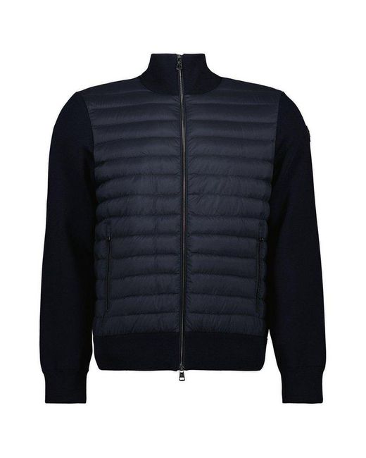 Moncler Blue Logo Patch Padded Jacket for men