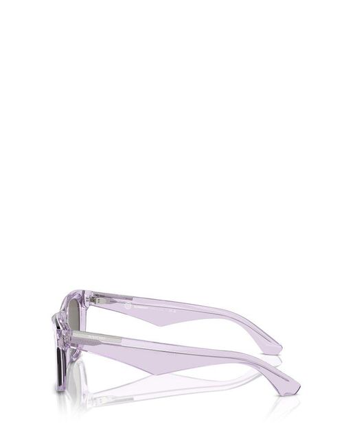 Burberry White Square Frame Sunglasses for men