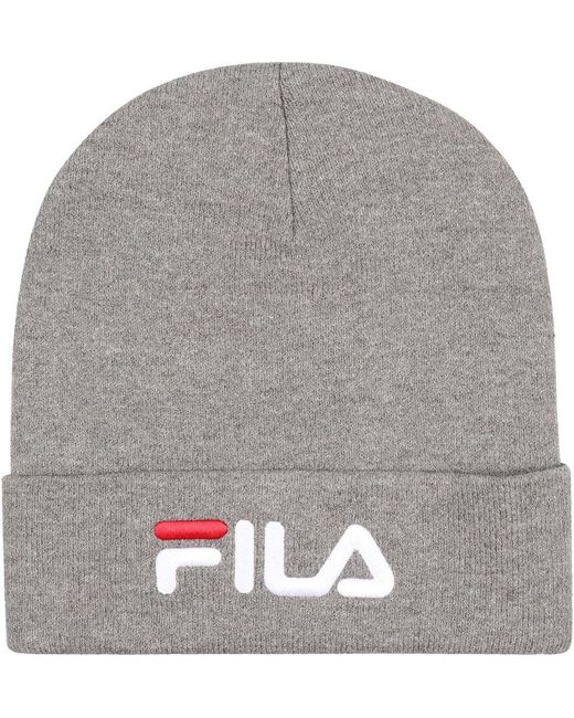 Logo Printed Ribbed Knit Beanie 
