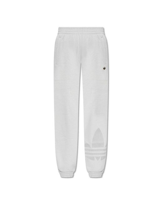 Adidas Originals White Sweatpants With Logo,