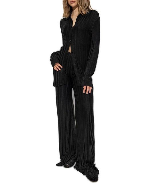 Tom Ford Black Shirt With Stripe Pattern