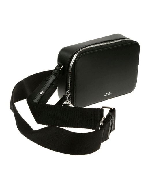 A.P.C. Black Camera Bag Soho for men